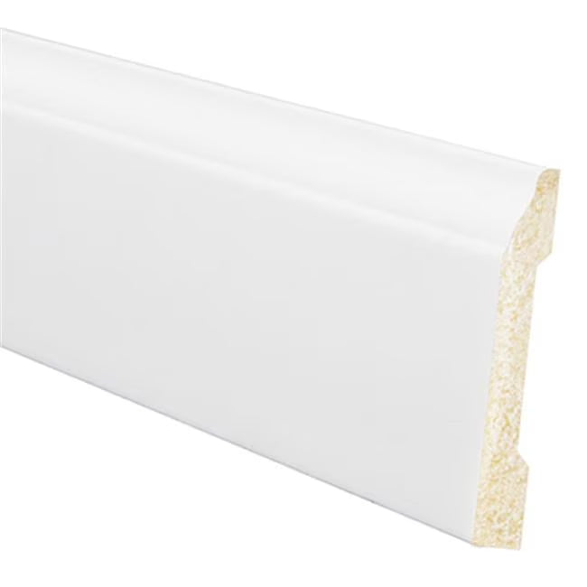 Inteplast Building 227385 8 Ft. White Og Base Molding